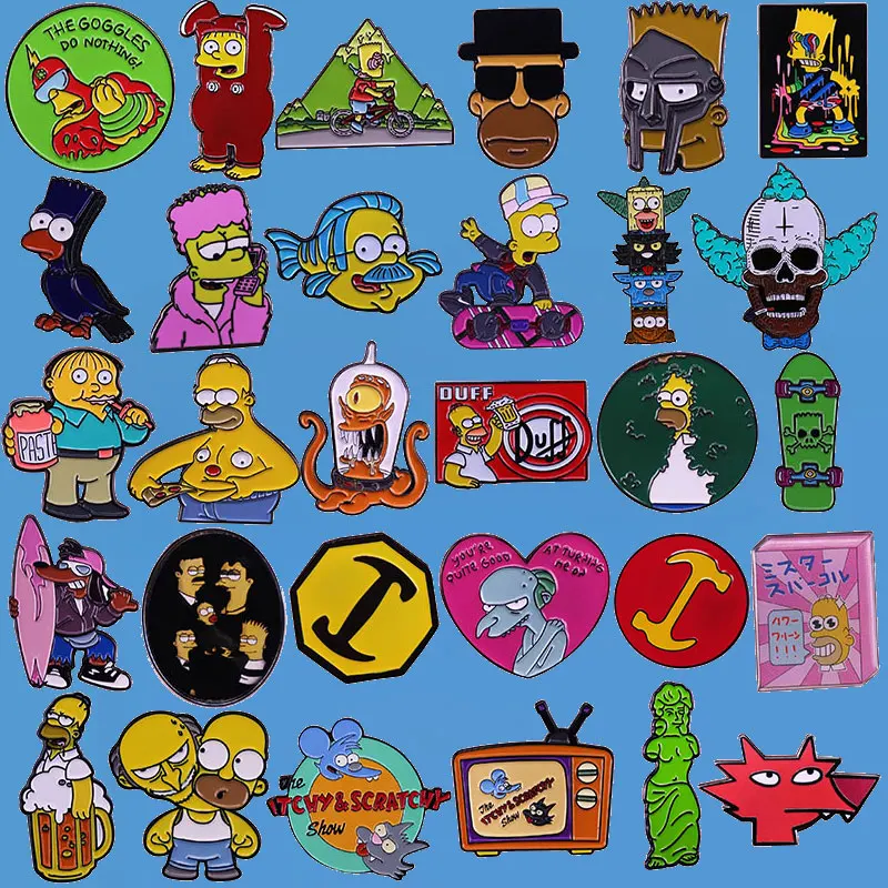 

Classic Comic Comedy TV Series Enamel Pin Badges Metal Pins for Backpacks Brooches Japanese Cute Lapel Jewelry Accessories Gifts