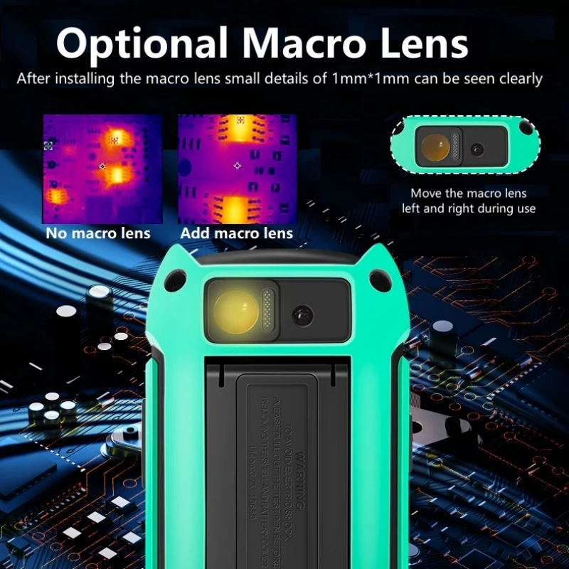 أداة توب ET14C -20~550 ℃ 25 هرتز الأشعة تحت الحمراء التصوير الحراري عدسة ماكرو كاميرا حرارية 18650 بطارية التدفئة الأرضية خط أنابيب التفتيش #5