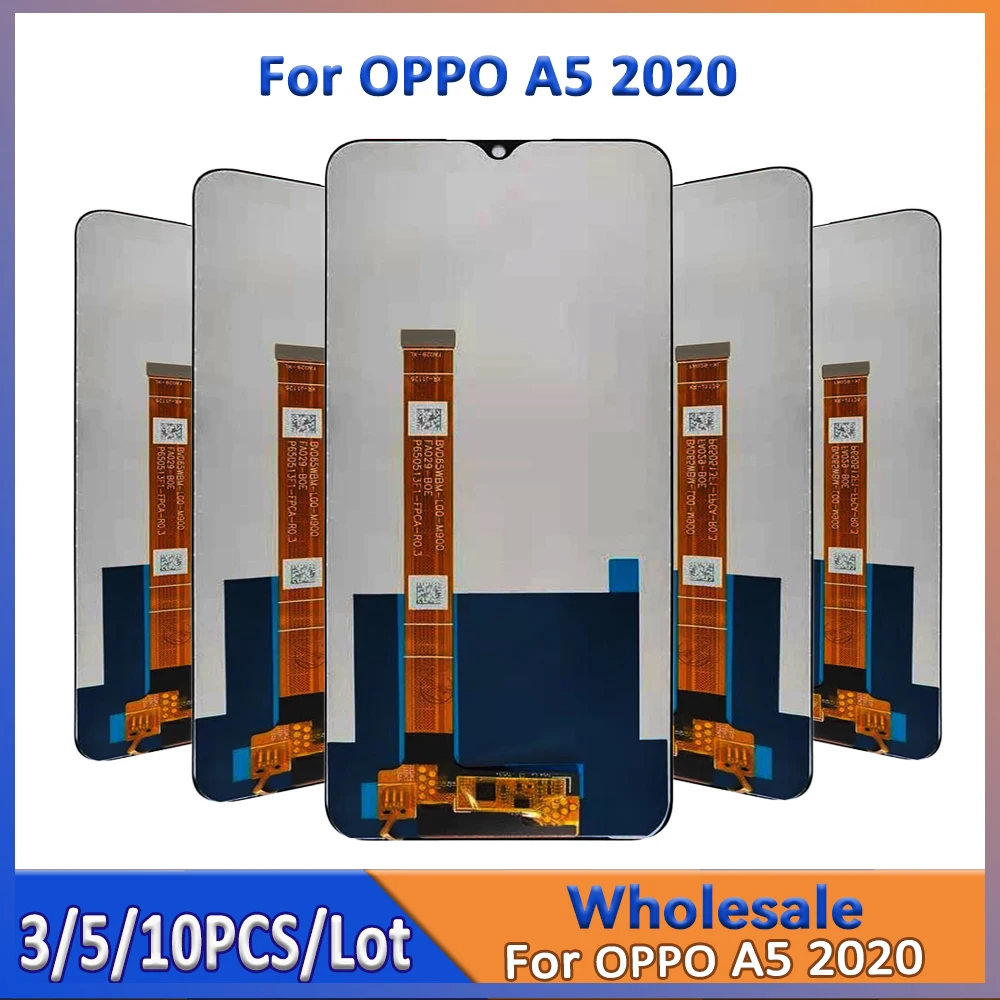 

Wholesale 3/5/10 pieces Lot For Oppo A5 2020 LCD Screen With Touch Mount Replacement Display CPH1931 CPH1959 CPH1933