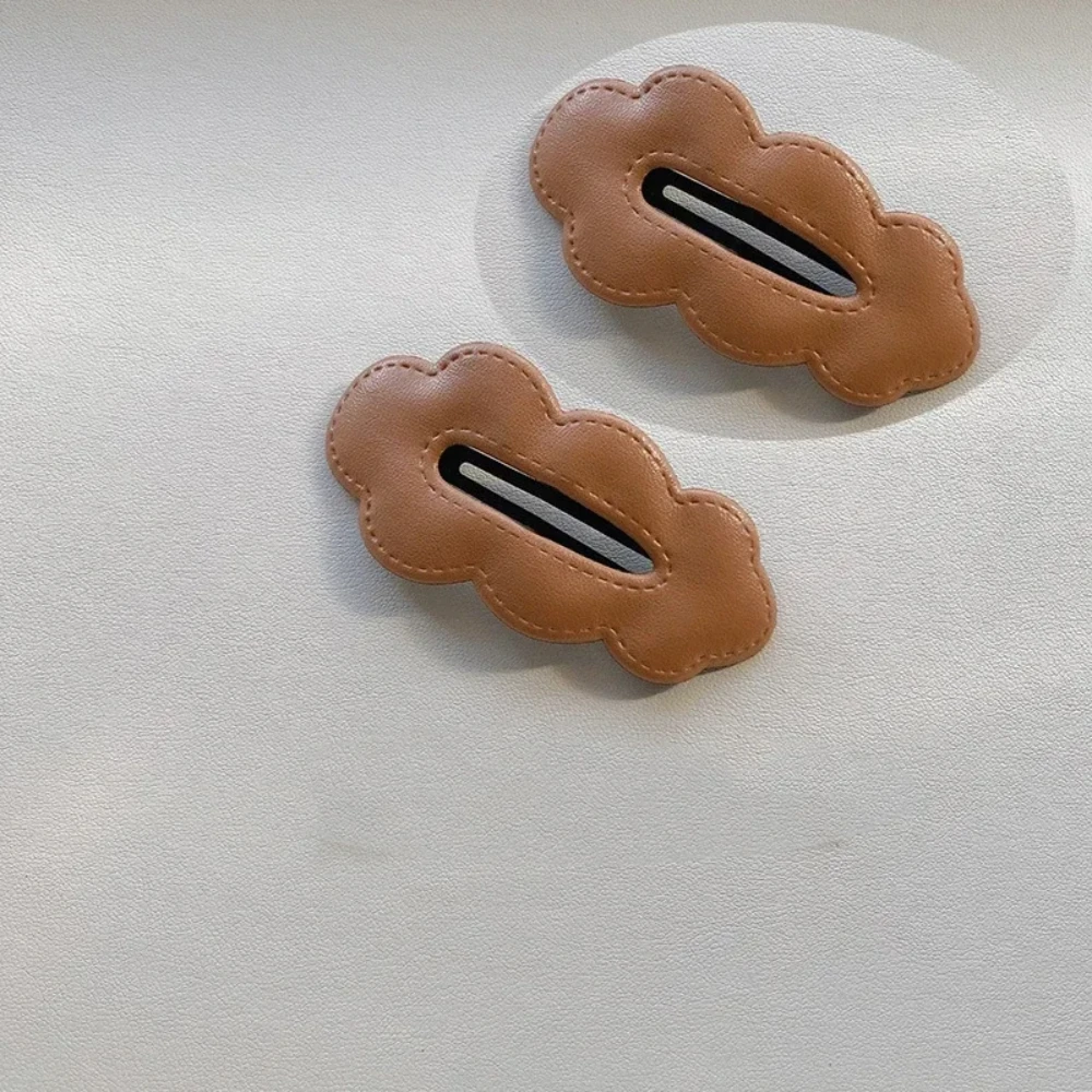 2pc Großhandel Retro Nette PU Koreanische Haar Seite Clips BB Haarnadel für Frauen Mädchen Kind Stirnband Haar Zubehör headwear Ornament – Detail 6