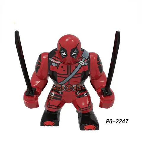 Marvel Building Blocks Superhero Anime Figure Spider Man Deadpool Hulk Building Blocks Children's Puzzle Toy Gift