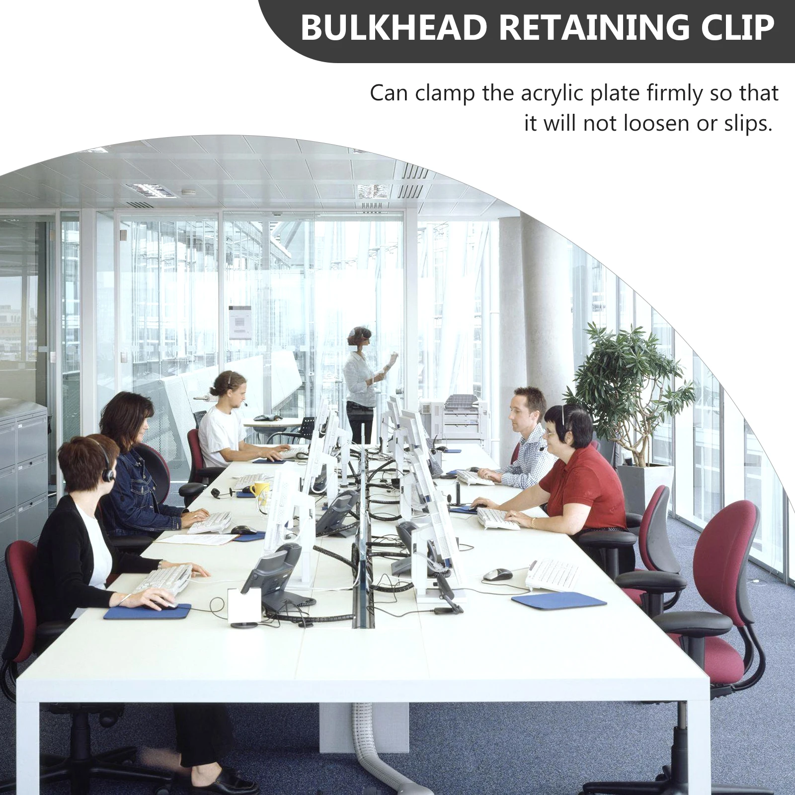 

4 Pcs Desk Partition Bracket Clip Desktop Screen Brackets Support Divider Holder Work