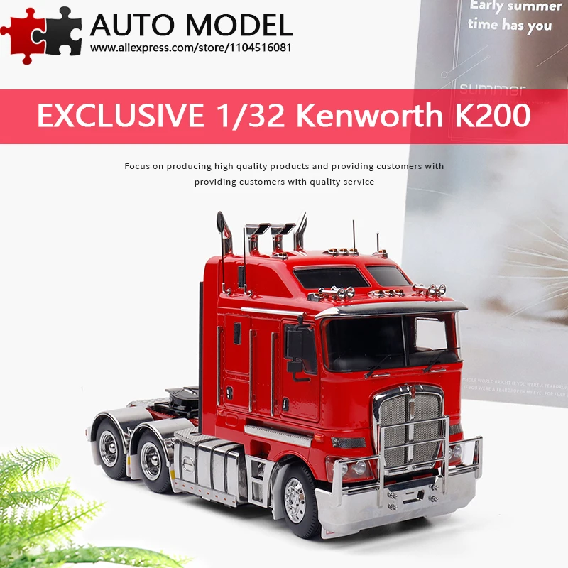 

Kenworth K200 Kenworth Tractor Head with Flip-Up Features Australian Truck Tractor Metal Scale Model Exclusive 1:32 Realistic Alloy Car Model Transporter Trailer Collectible Gift with Opening Doors