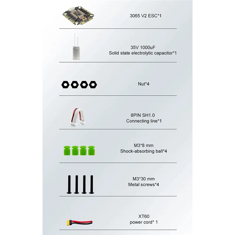 

N82R 3065AM32 32Bit 65A 4-IN-1 ESC 3065 V2 AM32 FPV 4-In-1 ESC 3-8S FPV Cross-Country ESC