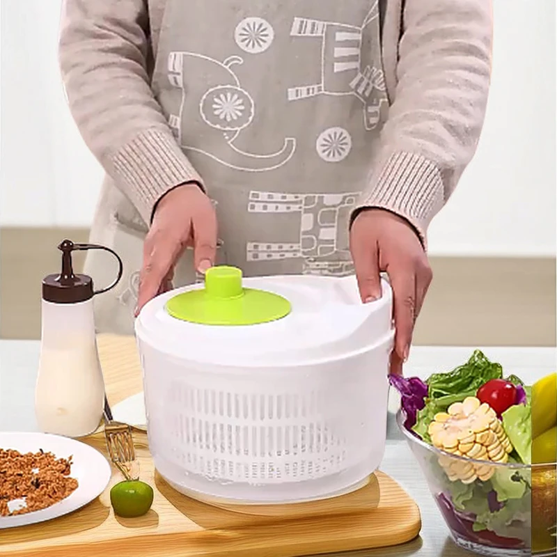 Vegetable Dehydrator Salad Manual Spin Dryer Kitchen Sink Fruit Drain Basket Living Room With Fruit Tray