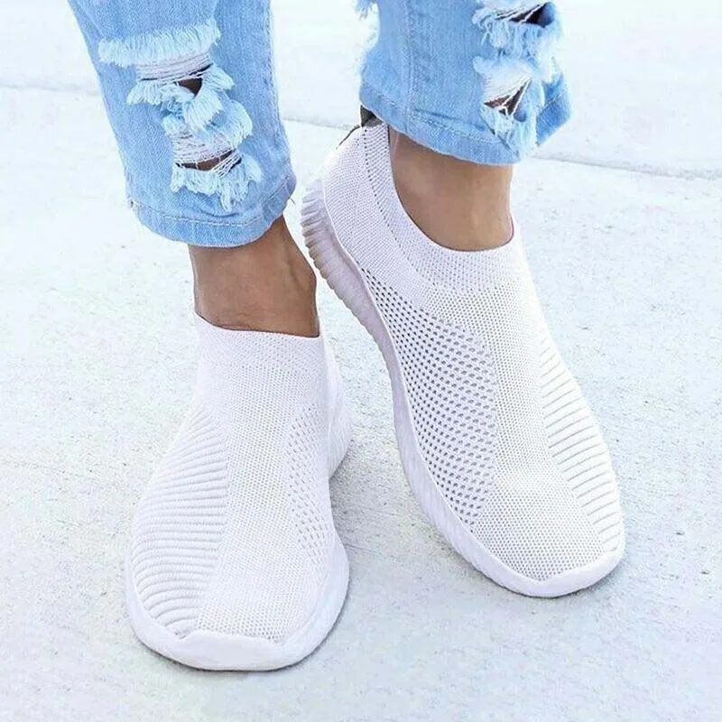 Shoes Fashion Sneakers Women Walking Women Casual Shoes Flat Platform Sneakers Sock Chunky Sneakers Slip On Shoes Woman Mujer