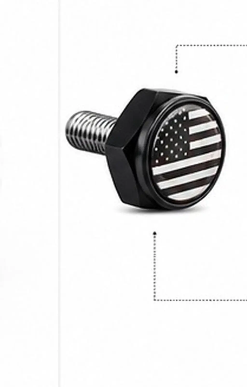 1Set License Plate Screw Bolt Set Stainless Steel Rustproof Usa Flag License Frame Fastener Kit Fits Most Cars Trucks