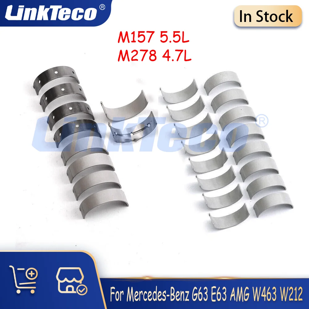 

Engine M157 M278 Main Bearing Connecting Rod Bearing Set Fit 4.7 5.5 T L For Mercedes-Benz E63 G63 S63 AMG 5.5L 5.5T 4.7L
