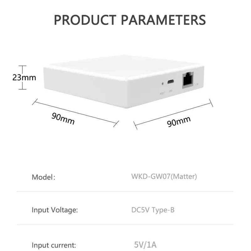 HFES Matter Thread Hub Zigbee Smart Home Bridge Matter Gateway Поддержка голосового управления через Siri Tuya для Homekit Smartthings Durab