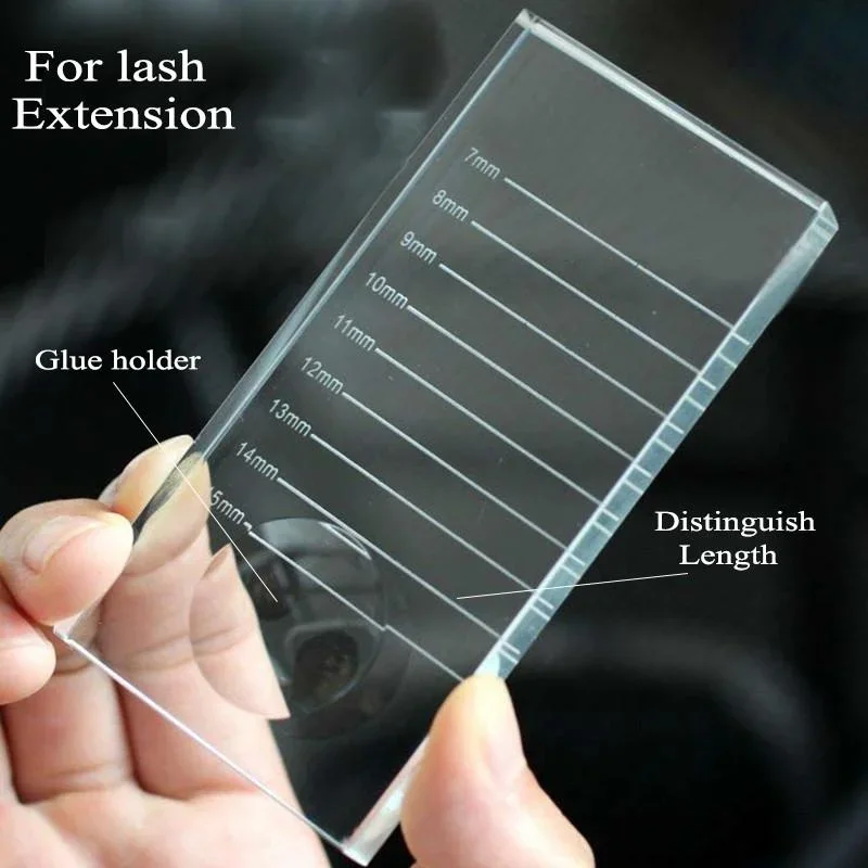 2-In-1 Eyelash Extensions Crystal Glass Adhesive Glue Pallet New Lash Tiles  Extension Holder