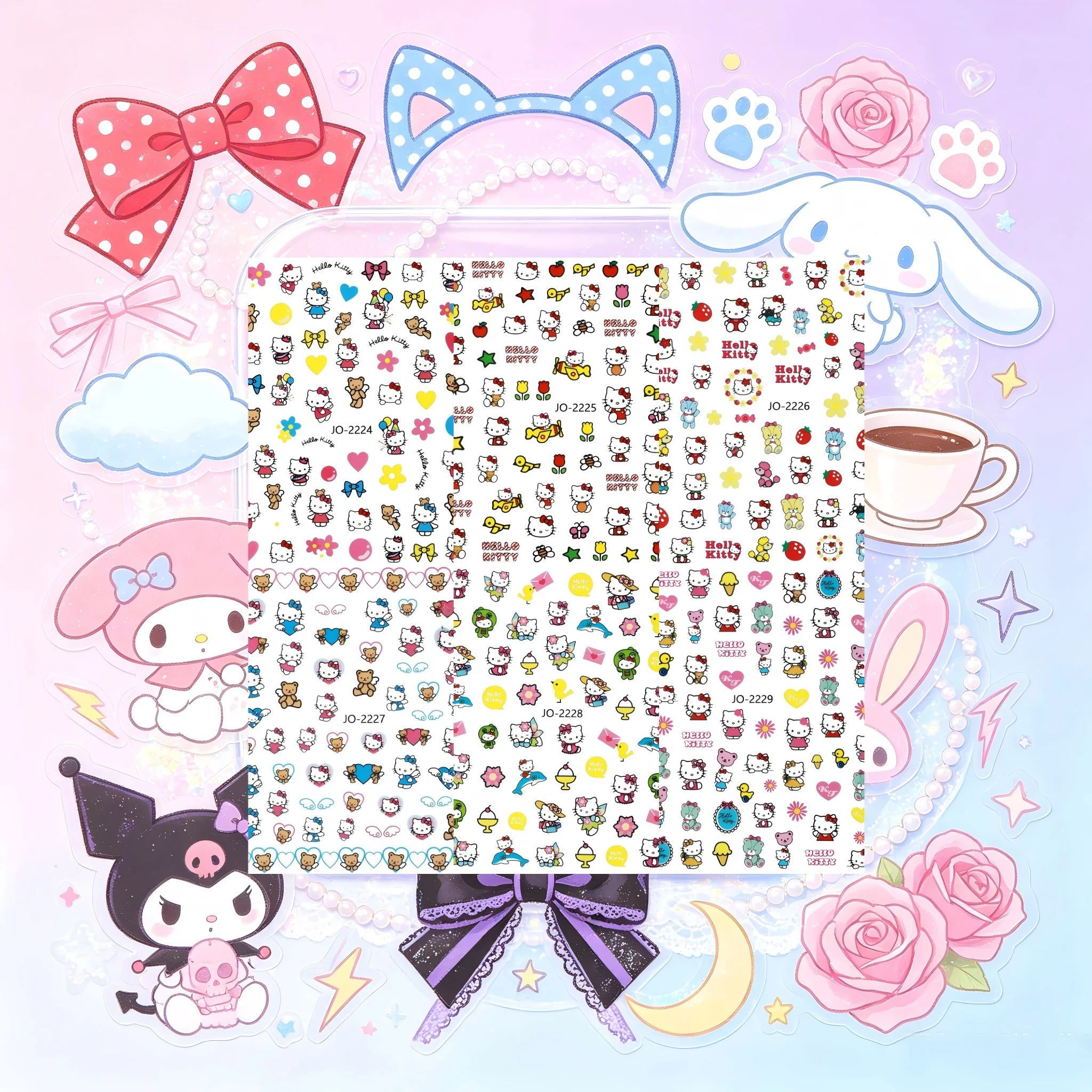 6PCS New Cartoon Sanrio Hello  - Anime Merchandise Nepal review and price