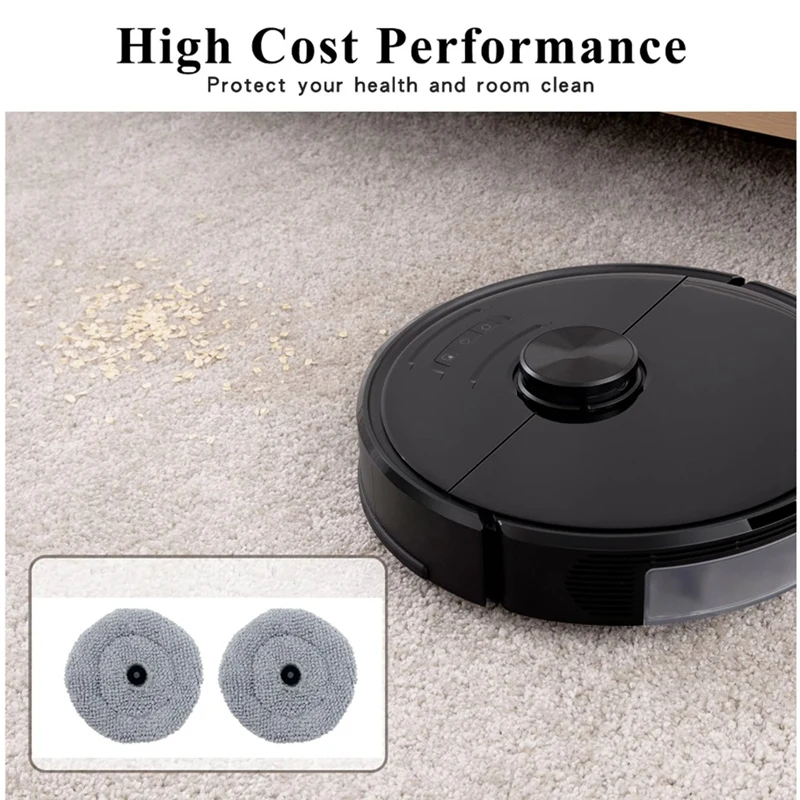 ผ้าไม้ถูพื้นกลมสำหรับ roborock S8 MaxV หุ่นยนต์ดูดฝุ่น G20s พิเศษเปลี่ยนชิ้นส่วนได้ผ้าทำความสะอาดได้