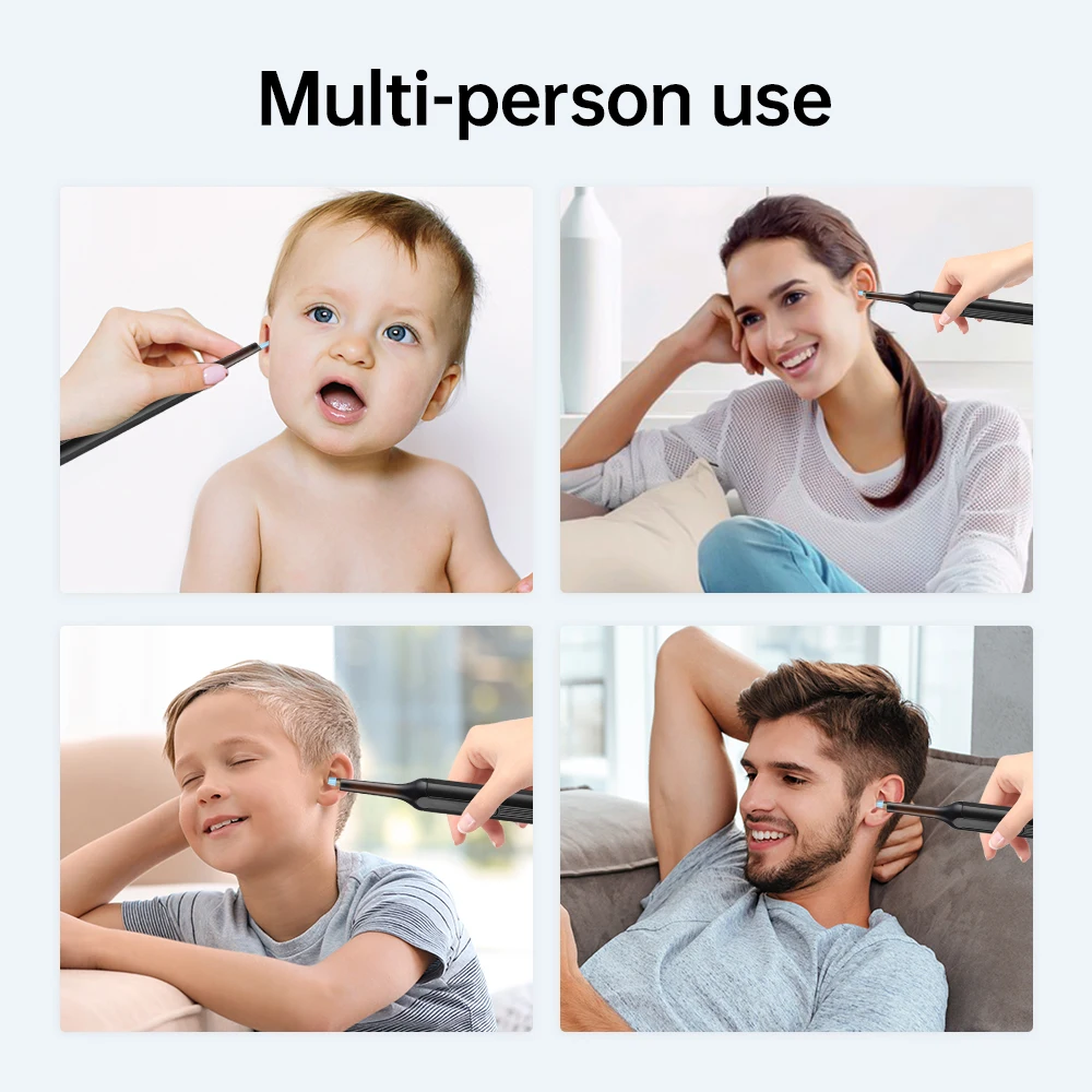 Smart Visual Ear Cleaner With Camera 6 LED Lights 3.0mm Lens Ear Wax Removal Tool Health Care Ear Cleaner Kit Earpick Gifts