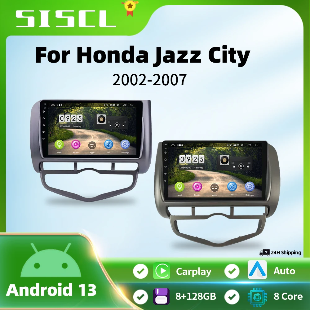 

Для Honda Fit Jazz 2002-2008 навигация CarPlay автомобильный радиоприемник мультимедийный видеоплеер навигация WIFI Android OS стерео сенсорный экран