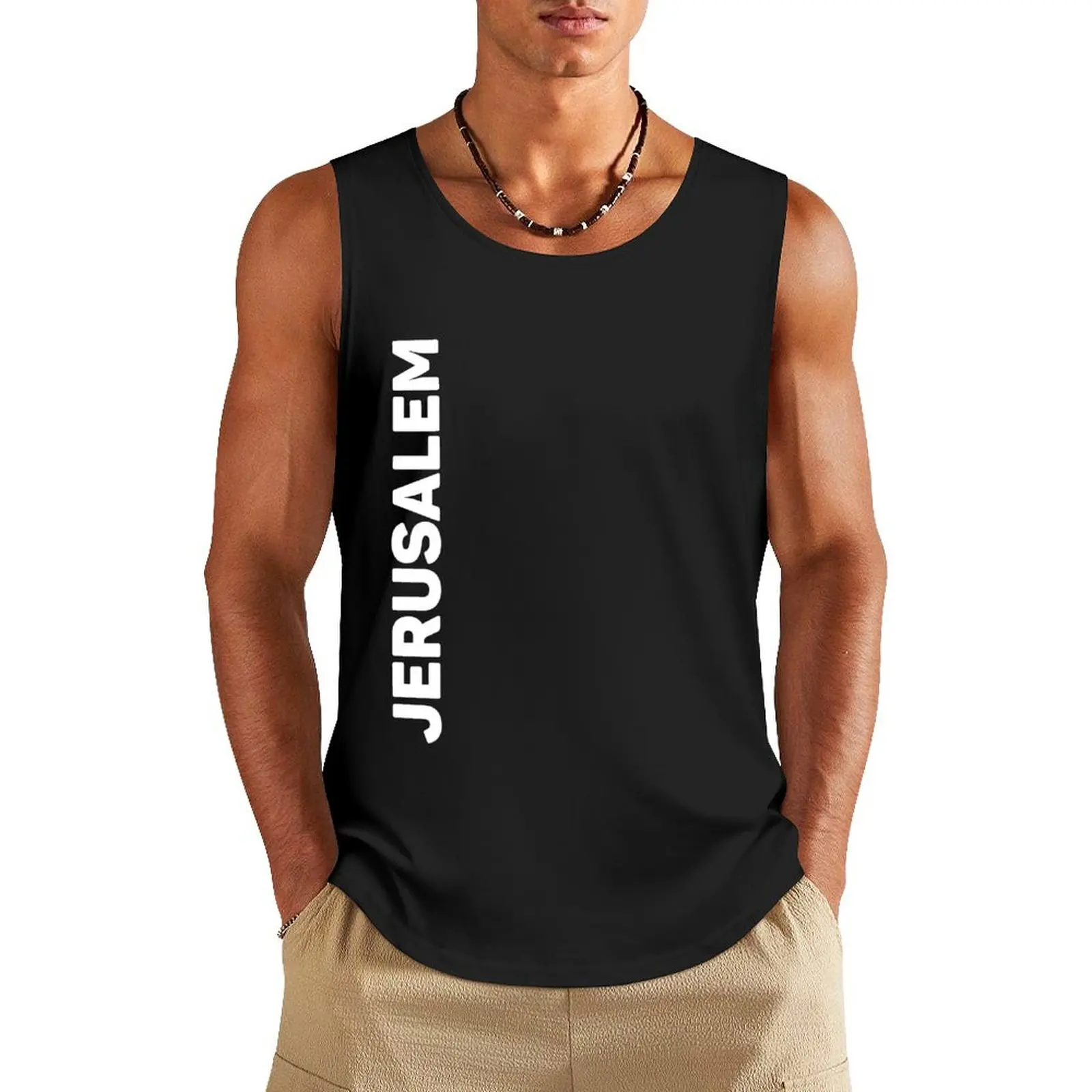

Jerusalem Tank Top Men gym sportswear Gym man Sports shirt man