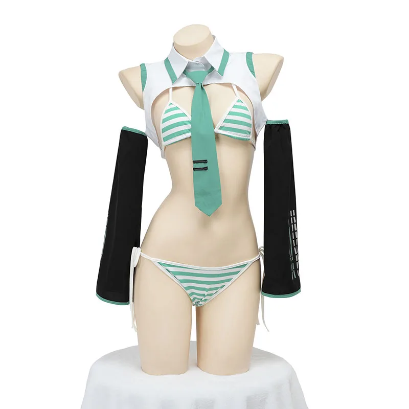 Hatsune Miku Sexy Miku Cosplay Miku Formula Suits Cosplay Costume Girl Snow Christmas Roleplay Uniforms Blue Bikini Lingerie ﻿