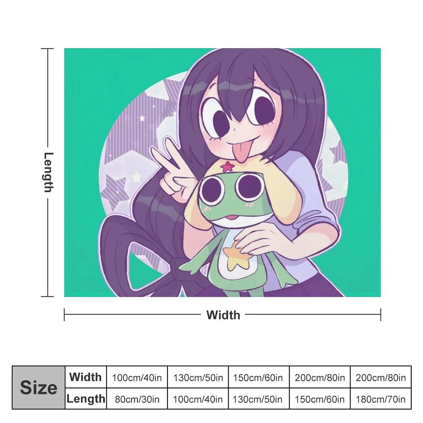 Cute Froppy Throw Blanket Tourist Nap cosplay anime funny gift Blankets