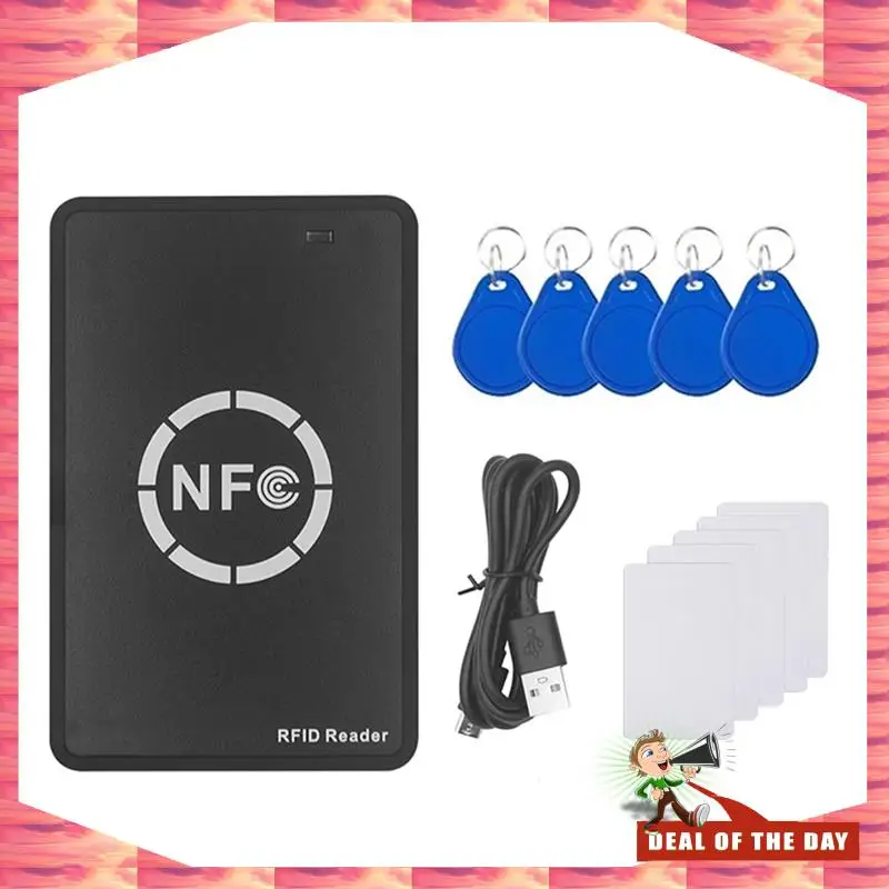 

24-часовая доставка RFID NFC Smart Chip Reader/Writer + 5XUID-карта + брелокCUID RFID Дубликатор тегов Копия клон ID IC Key Badge Copie