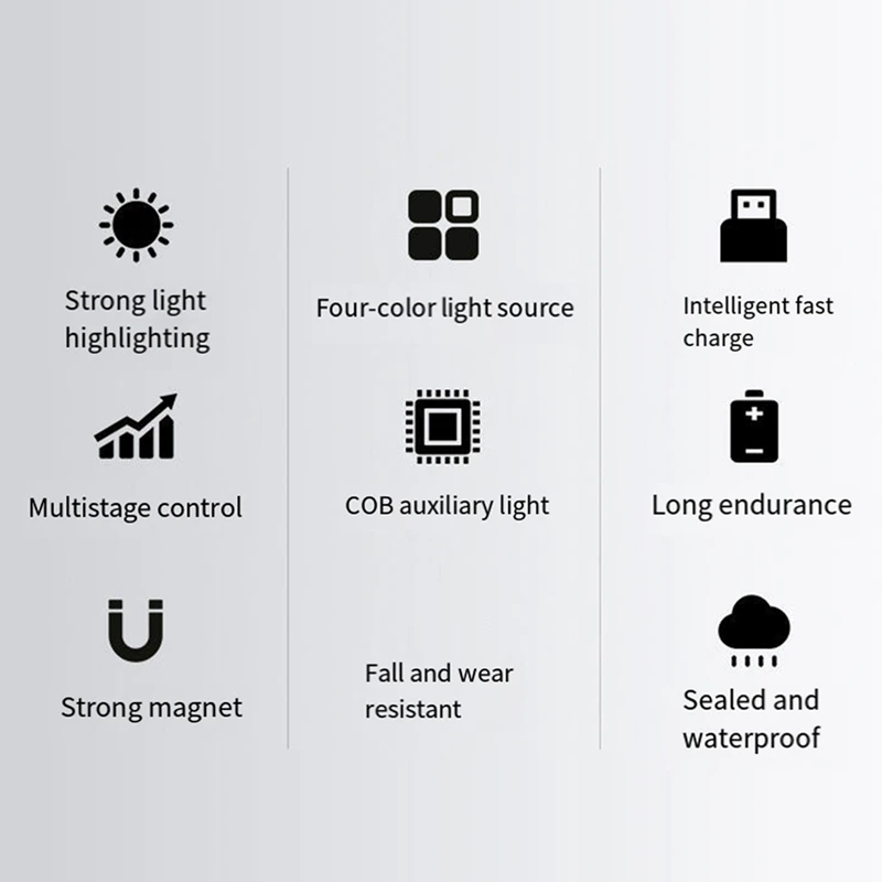Lampes de poche LED rechargeables portables, mini porte-clés, lampe de poche zoomable, super lumineuse