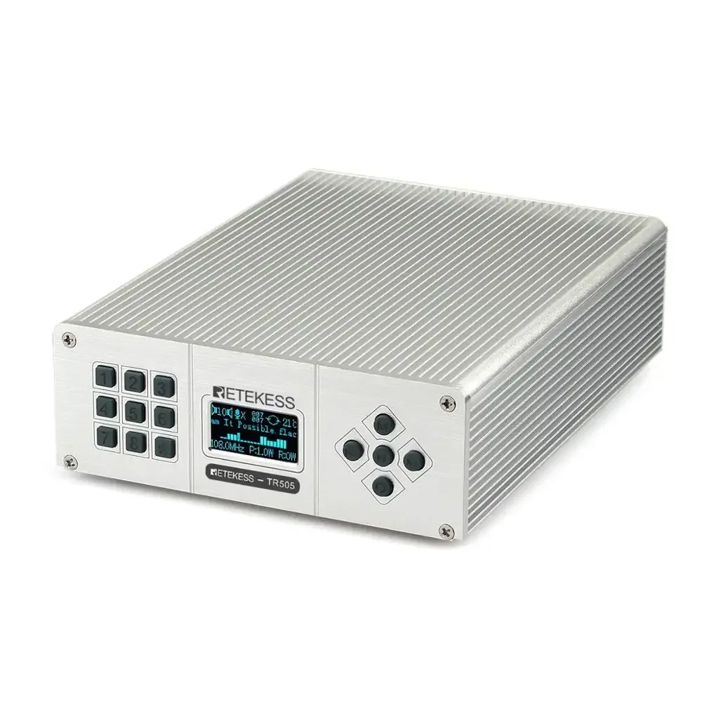 25 واط لاسلكي راديو صغير محطة ستيريو FM جهاز إرسال سمعي ضياع الموسيقى بث هوائي الطاقة Retekess TR505