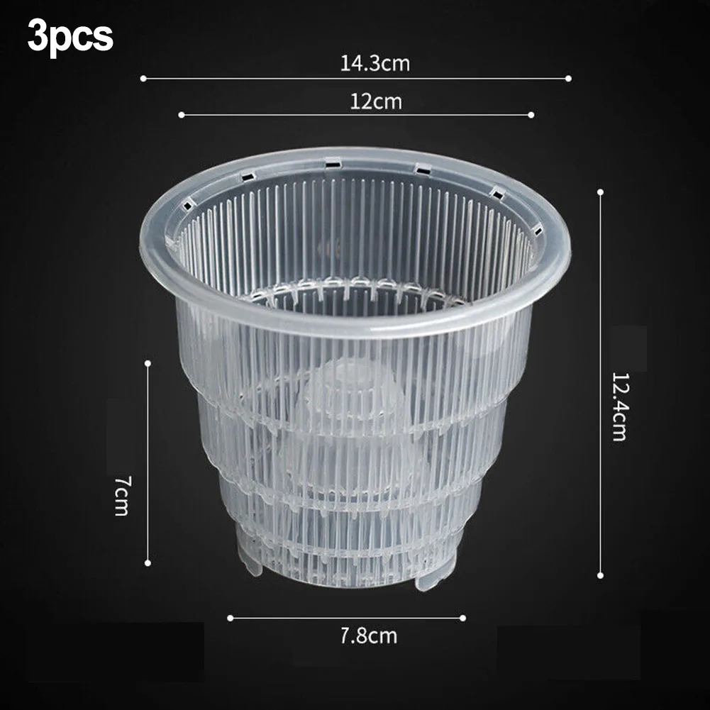 Vertical Growth for orchid Pots Resin Flower Pot with Excellent Air Circulation Prevents for root Decay & Spiral 3 Piece Set