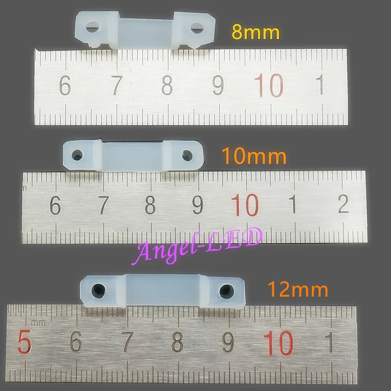 

8mm 10mm 12mm LED Strip Silicon Clip Connector Screw Fixing Flexible SMD5050 SMD3528 RGB RGBW Single Color Light