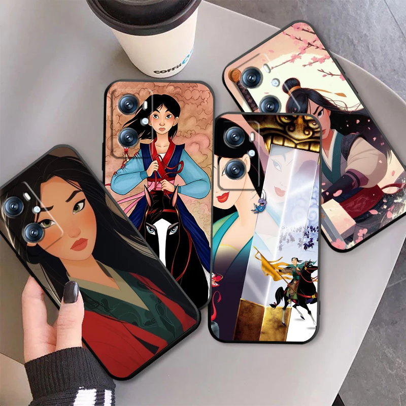 

Disney Cartoon Animation Mulan For OPPO Find X6 X5 X3 A54S A5 A94 A16 A53S A57 A74 A72 A98 A78 A96 A9 5G Black Soft Phone Case