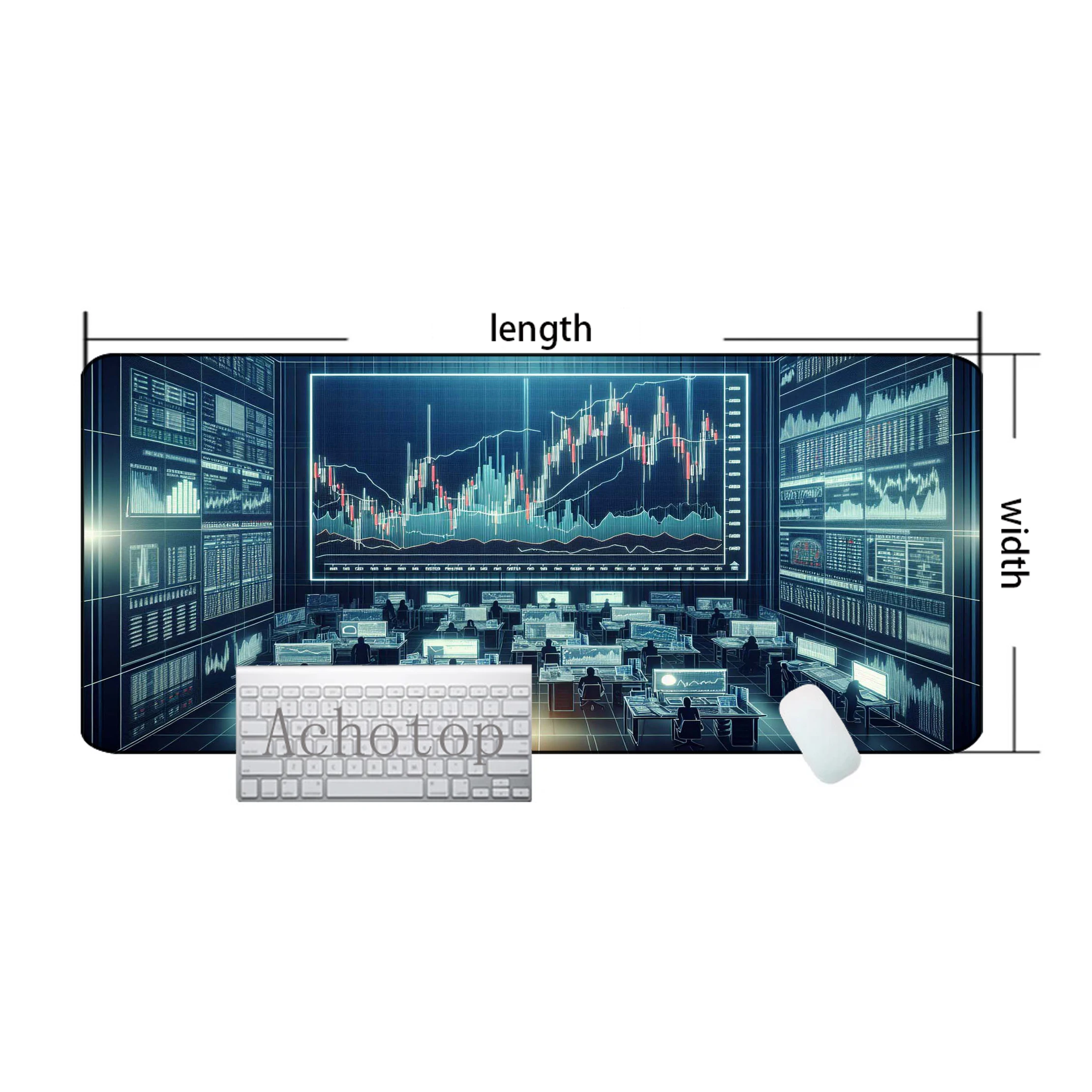 Stock Market Chart Pattern Gaming Mouse Pad Large Gamer Mousepad Computer Desk Mat 1000x500mm XXL Mouse Mat Rubber Keyboard Pads