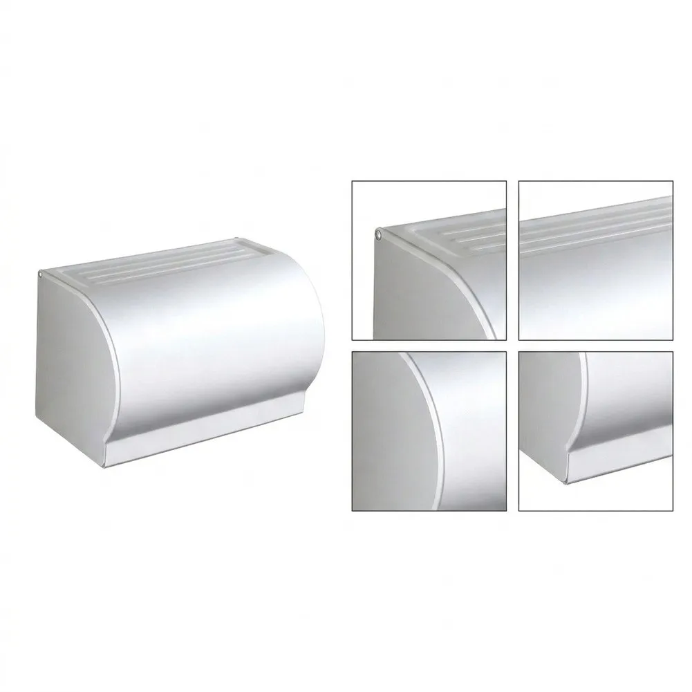 Waterproof Mount Toilet Holder Stainless Steel with Elegant Glossy Cover 20x10x13cm for Bathroom Home Use Waterproof