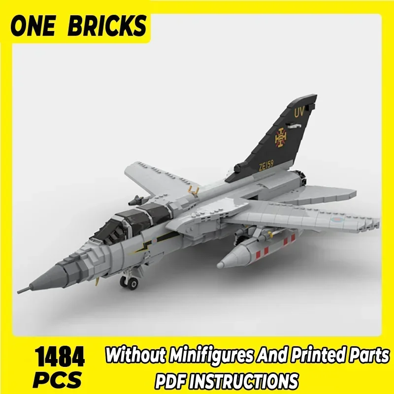 Moc Building Bricks Military Model 1: 35 Tornado ADV F.3 Fighter Technology Modular Blocks Gift Christmas Toys DIY Sets Assembly