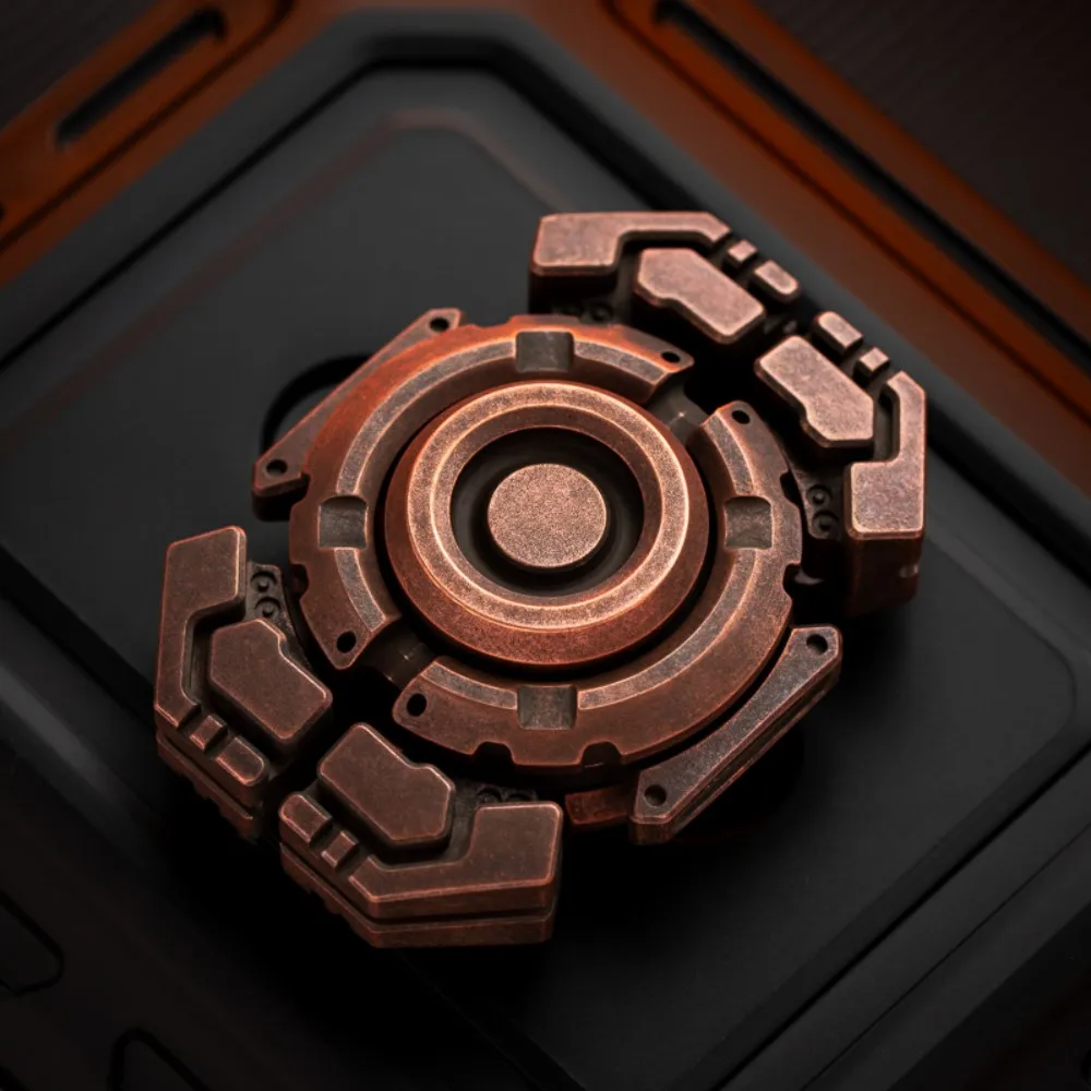 MACKIE Nuclear Explosion Copper Fidget Spinner Zabawka Antystresowa Metalowa Dwa Łopatki Oryginalne Projekty