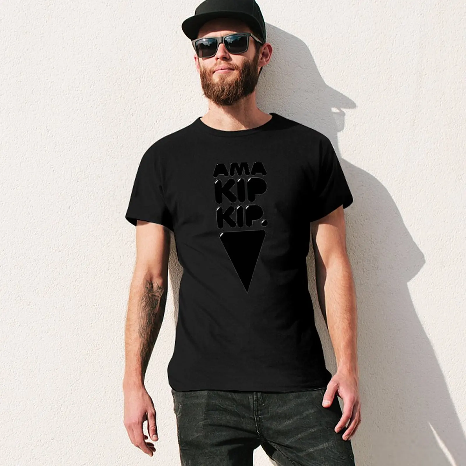 ama kip kip T-Shirt plain vintage tee shirts for men