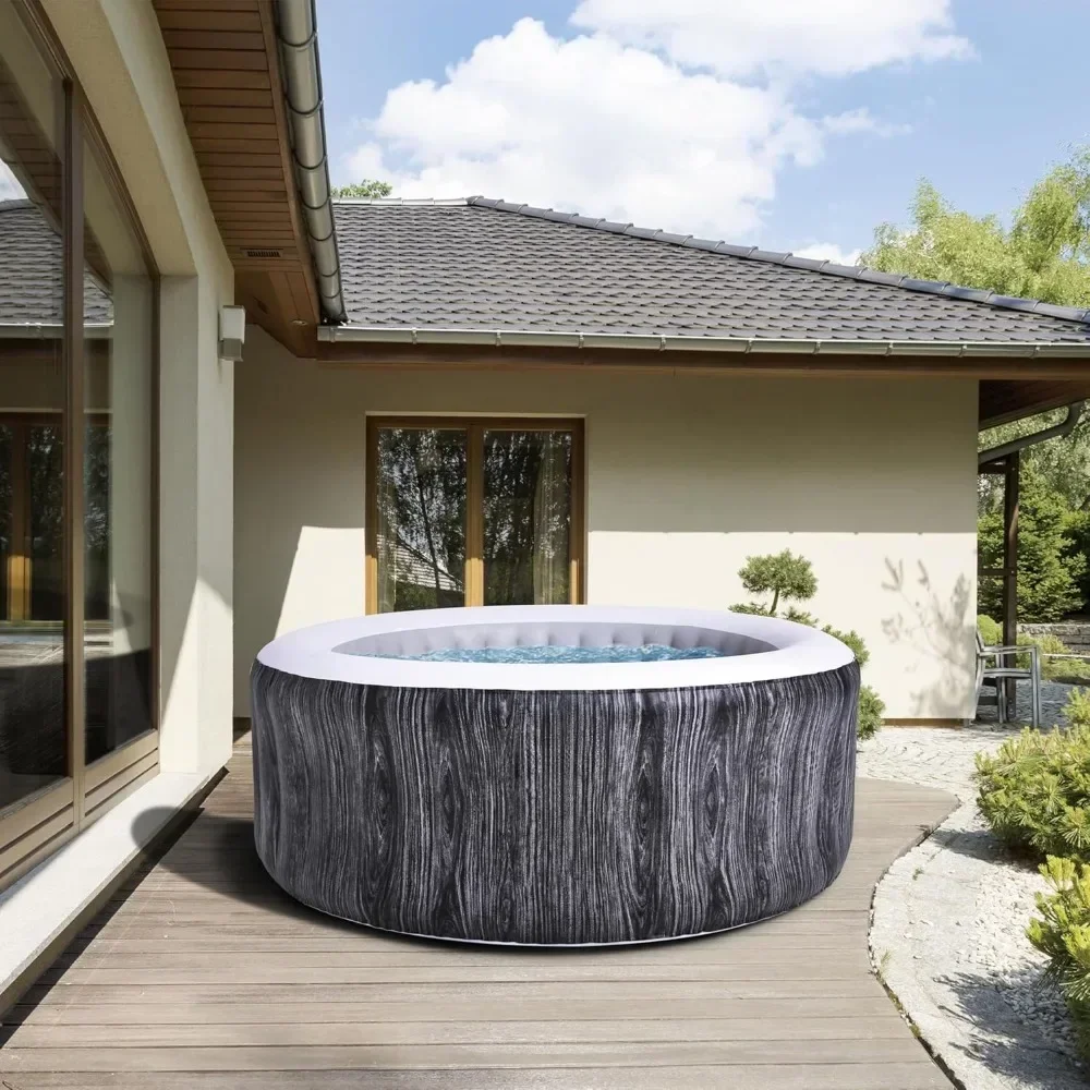 Outdoor Hots Tubs, 65 in, with Control Panel, Floor Protector Mat, Portable Hots Tub Cover, Inflatable Hot Tub