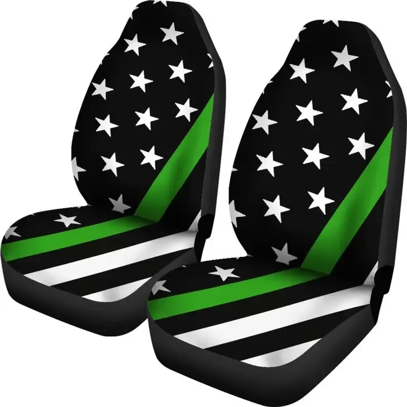 Thin Green Line Car Seat Covers (Set Of 2) / Army Thin Green Line Car Seat Covers