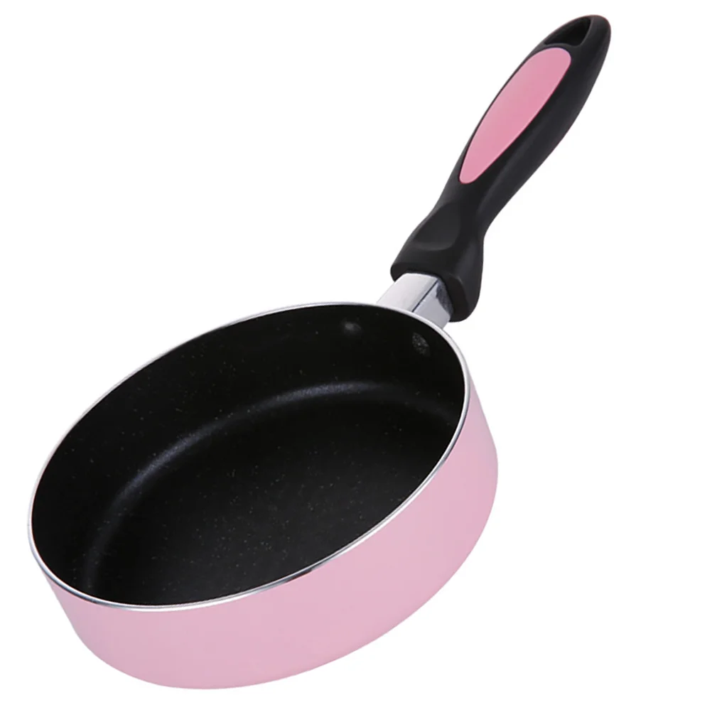 

1pc Pink Non-Stick Frying Pan Mini Smooth Surface Bakelite Handle For Induction Gas Cooker Kitchen Pancake Egg Tool