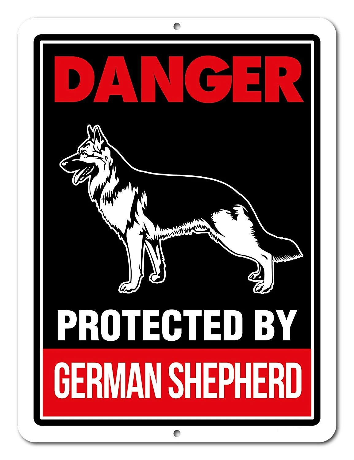 Beware of German Shepherd Signs Danger Protected by German Shepherd Beware of Dog Warning Metal Aluminum Sign Guard Dog Sign