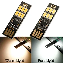 10Pcs/5Pcs 5V Mini Touch Sensor 5730 USB 6 LED Light Dimmable Night Light for Power Bank Computer Laptop Book Reading Table Lamp