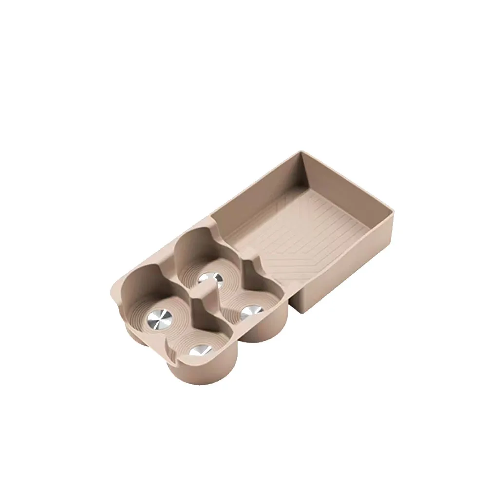 Rear Refrigerator Silicone Liner Mat Cup Holder Anti-Slip Shockproof Pad For Zeekr 8X 2026-2027 Car Interior Accessories