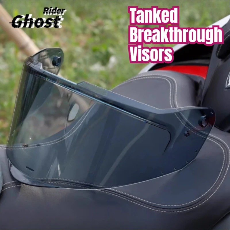 

Ветрозащитный визор для мотоциклетного шлема Tanked Breakthrough: Сменный, прочный визор для Casco Windschlüpfrig Capacete Moto