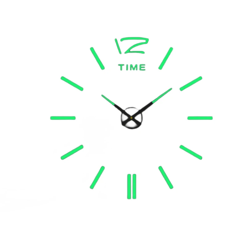 Nieuw modern design grote wandklok 3D DIY quartz klokken modehorloges acryl spiegelstickers woonkamer home decor horloge