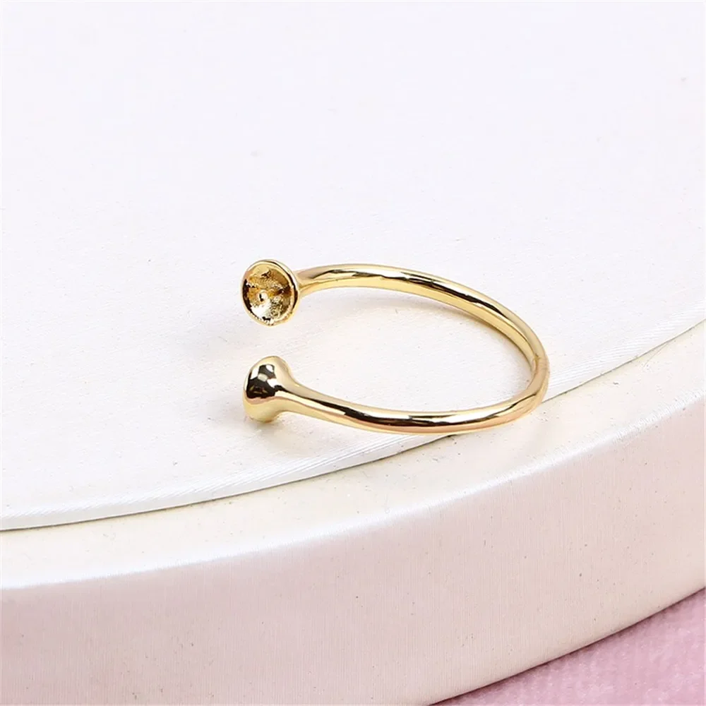 

Adjustable Gold Plated Pearl Ring Settings Findings & Accessories - for Jewelry Making Bulk Wholesale Craft Supplies 6-7mm