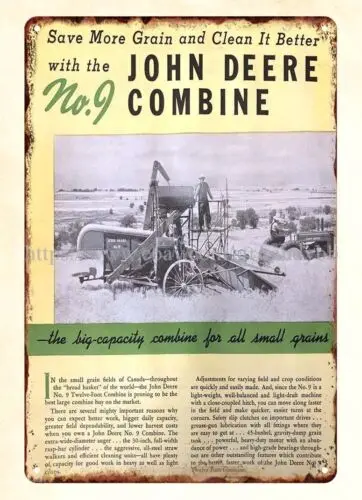 1940 Barnyard Country Farm House combine tractor metal tin sign wall art sign