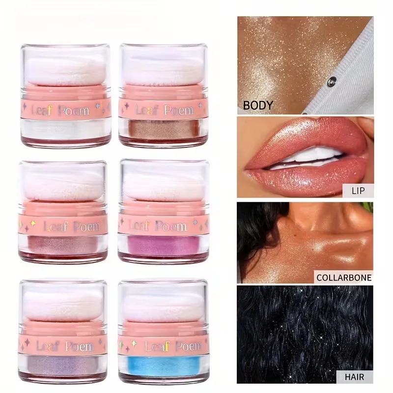 بريق تمييز مسحوق الماس عالي اللمعان ماكياج الوجه الجسم بيرليسسينت تمييز مسحوق المهنية مستحضرات التجميل خفيفة عالية #1