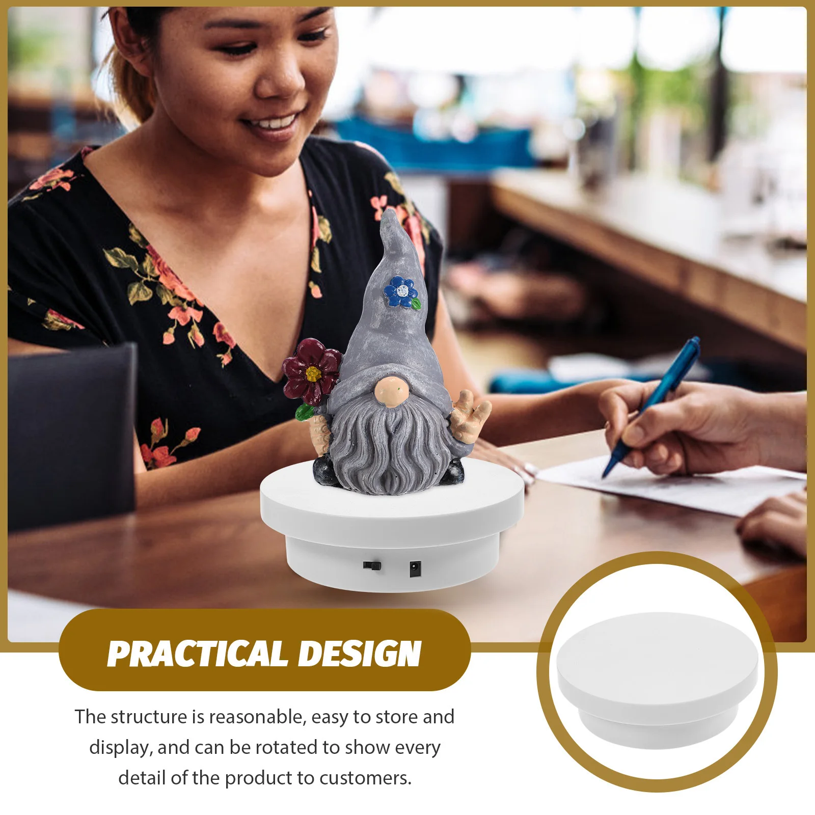 

Rotating Display Stand 360 Degree Electric Turntable Strong Bearing Capacity for Product Display Window Exhibition Advertising