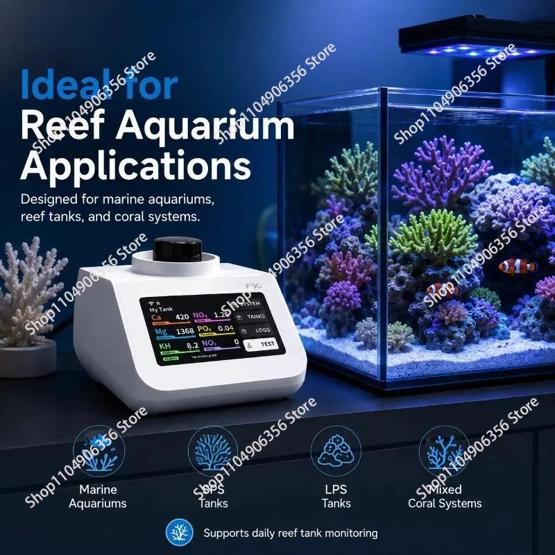 P90 multi-parameter seawater analyzer, suitable for coral reef aquarium, coral tank water testing Ca Mg KH NO3 PO4