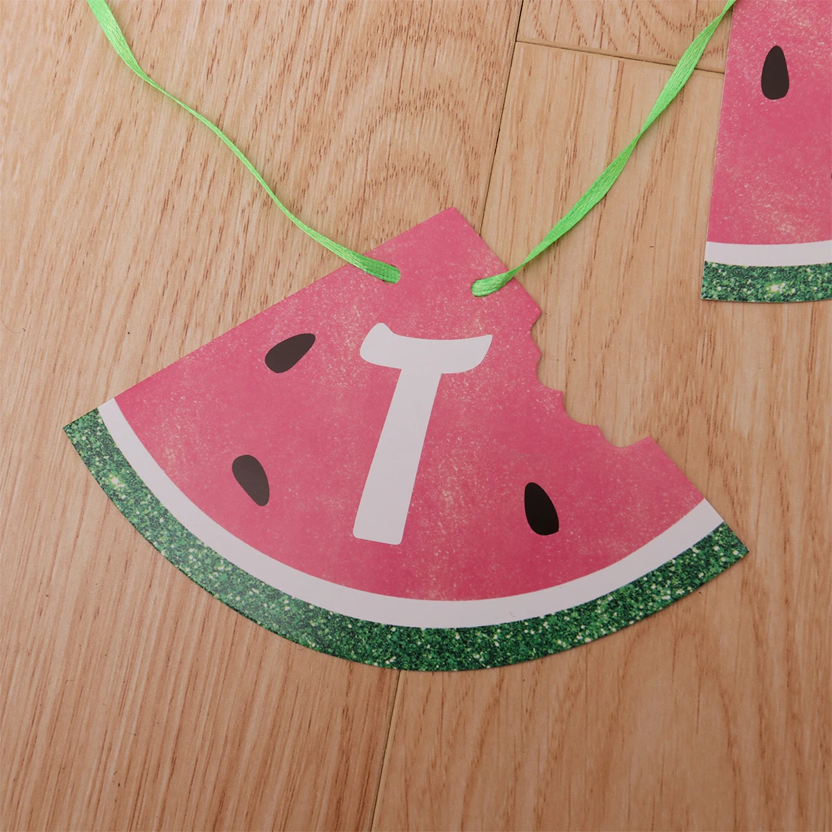 

Watermelon Birthday Decoration Banner Party Supplies Happy Paper Bunting Fruit Theme Celebrations Wall Decorations DIY