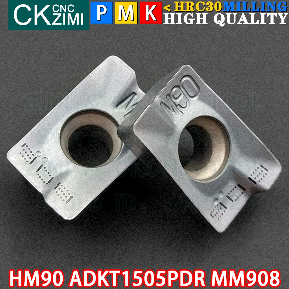 HM90 ADKT1505PDR MM908 HM90 ADKT 1505 PDR MM908 Carbide Inserts Shoulder Milling Inserts Tool CNC Indexable milling Cutting Tool