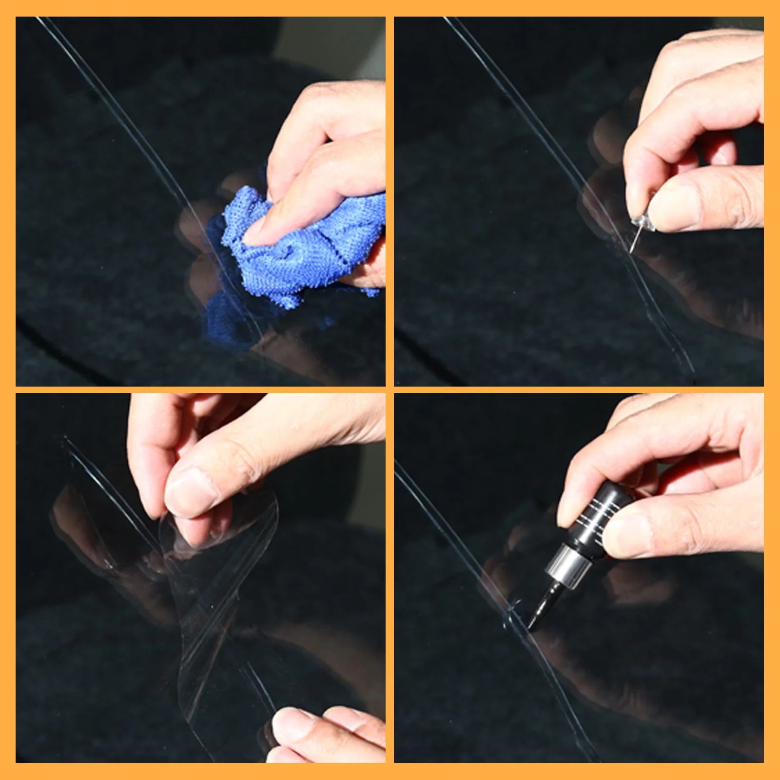 

2Sets Car Windshield Repair Replenisher Complete Configuration Practical Kit Car Windshield Repair Kit Repairing Replenisher