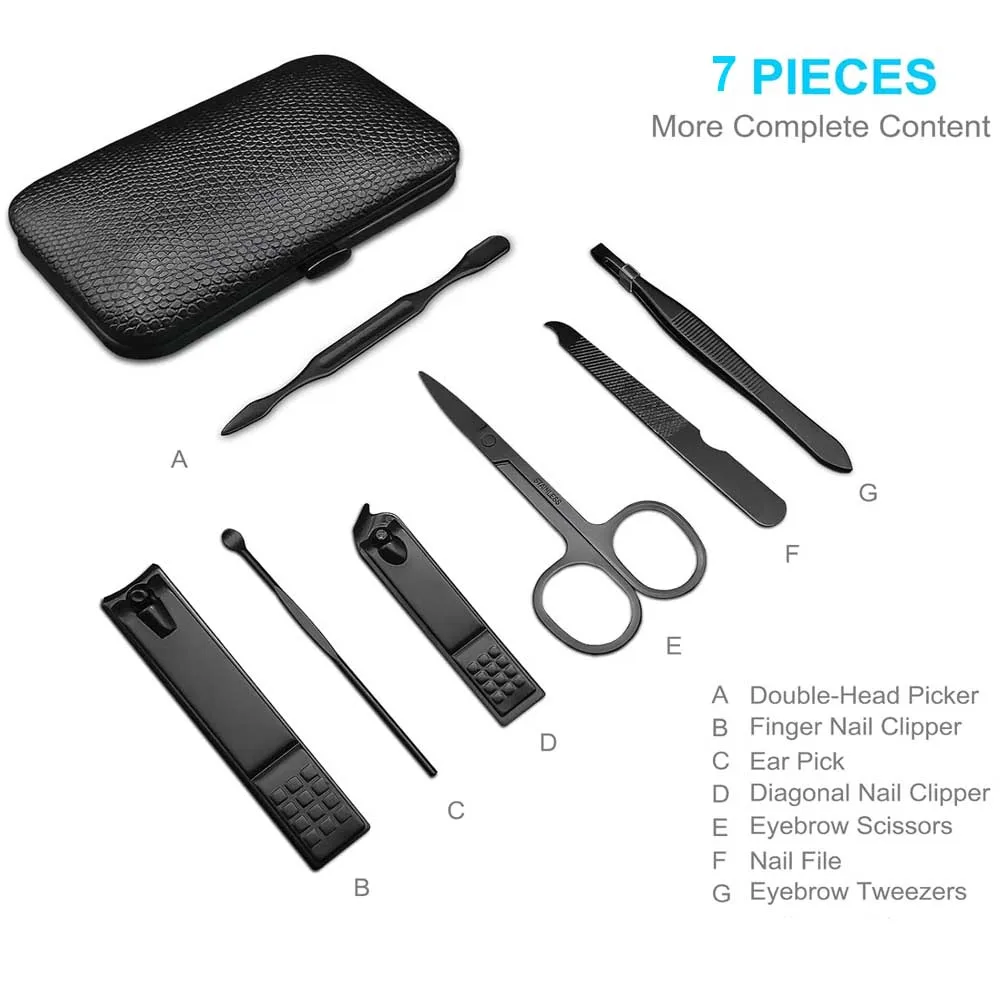 7-18 pz/set set manicure strumenti per la cura personale accessori kit tagliaunghie per dita e dita kit pedicure manicure professionale