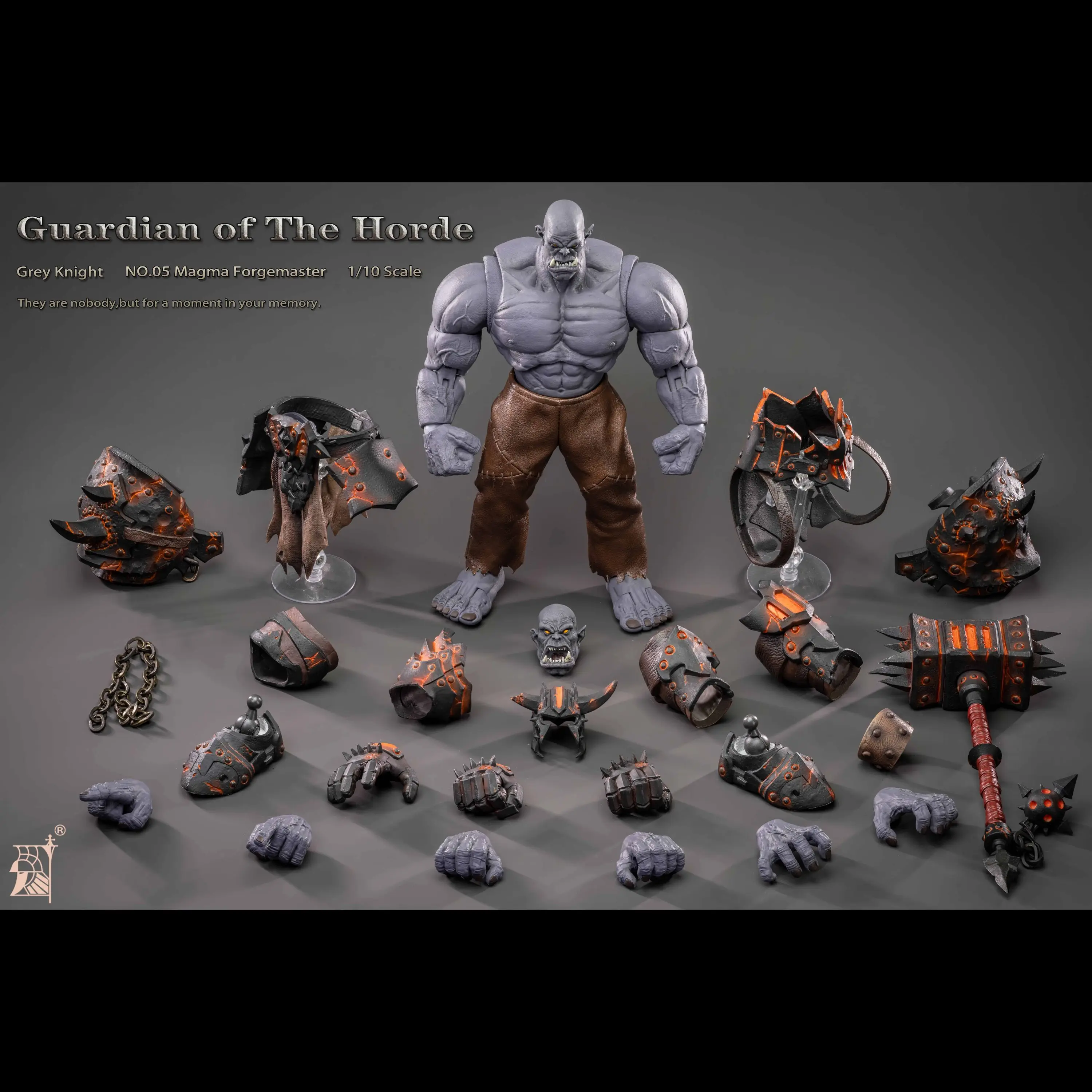 그레이 나이트 스튜디오 오리지널 마그마 포지마스터 1/10 스케일 액션 피규어 소년을위한 매우 상세한 장난감 선물 소장 모델